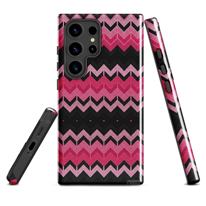 Pink Chevron Print Tough Case for Samsung