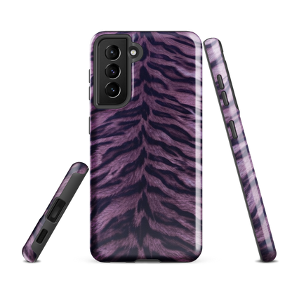 Purple Tiger Print Tough Case for Samsung