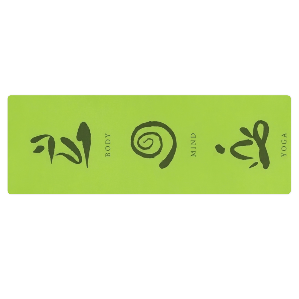 Lime Green Mind Body Yoga Pilates & Grounding Yoga Mat