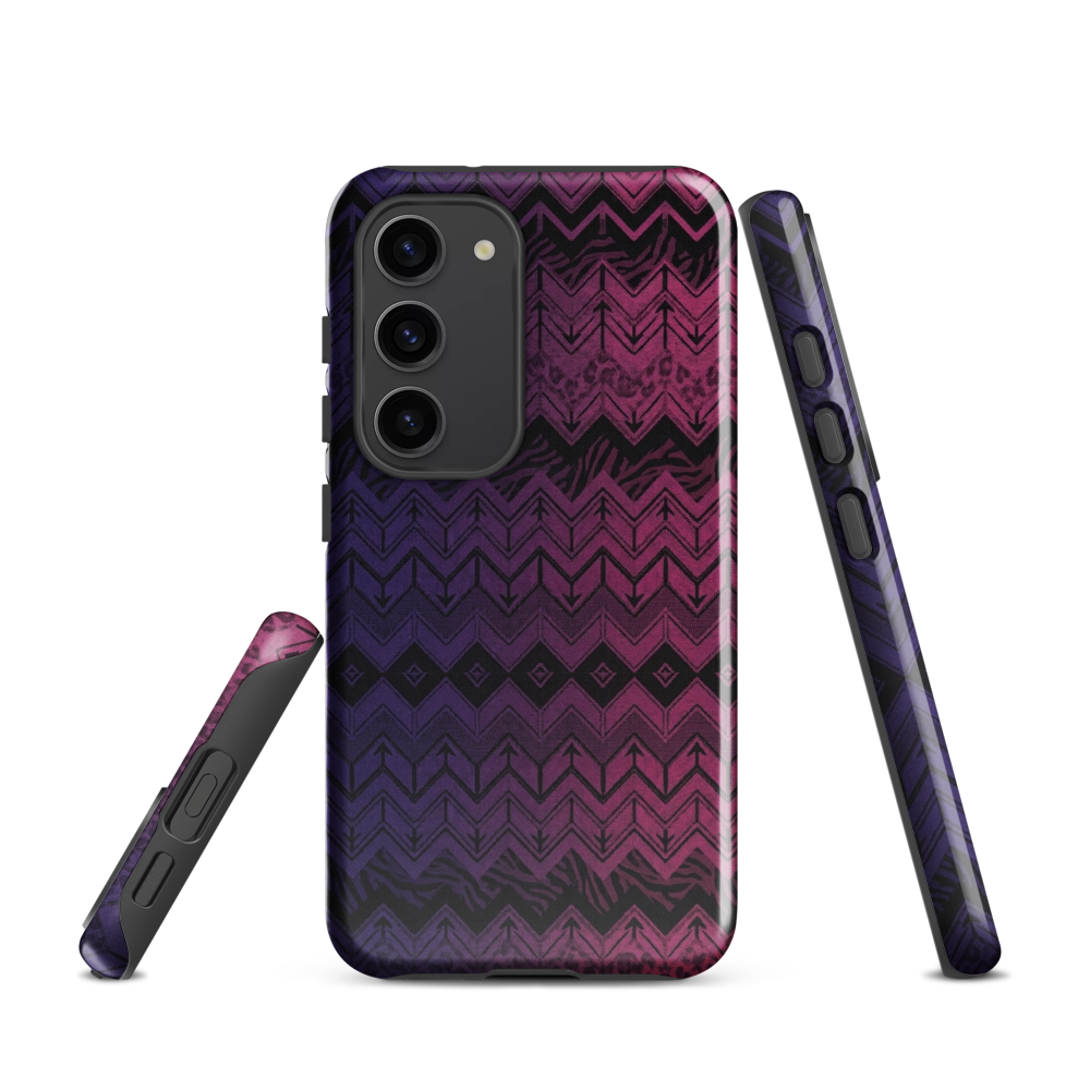 Purple & Pink Chevron Classic Pattern Tough Case for Samsung