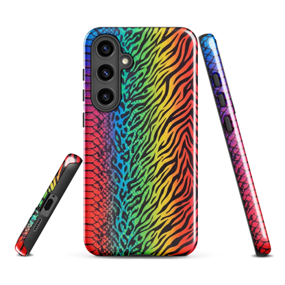 Vibrant Rainbow Snake Skin Zebra & Leopard Print Tough Case for Samsung