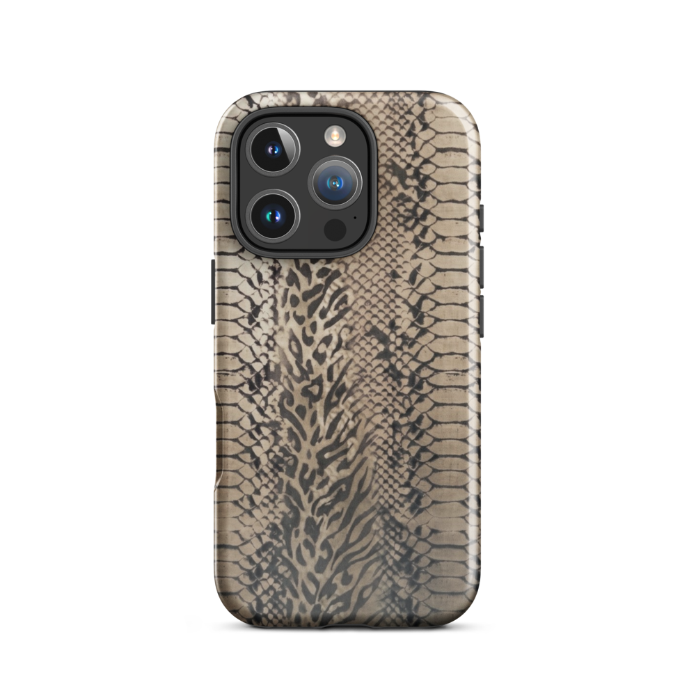 Neutral Snake Skin Tough Case for iPhone®