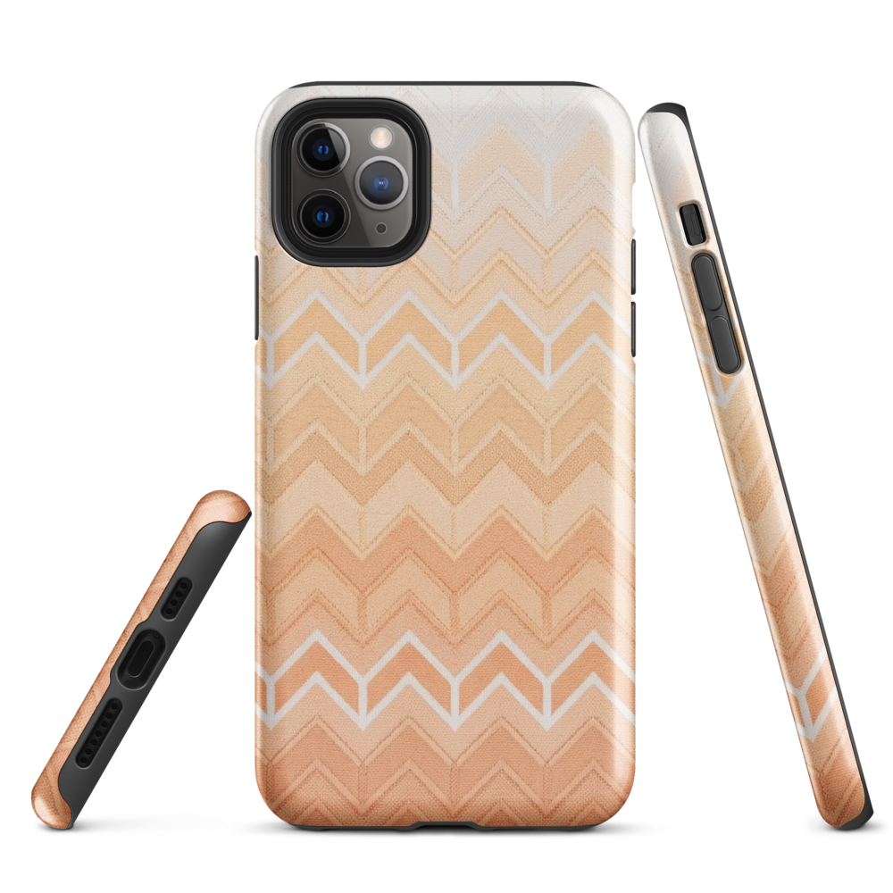 Coastal Orange Chevron Pattern Tough Case for iPhone®