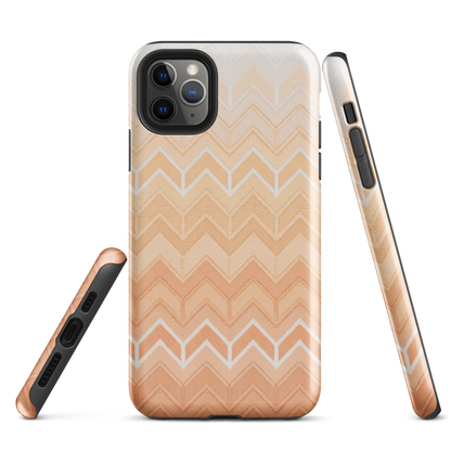 Coastal Orange Chevron Pattern Tough Case for iPhone®
