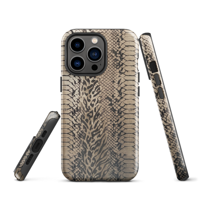 Neutral Snake Skin Tough Case for iPhone®