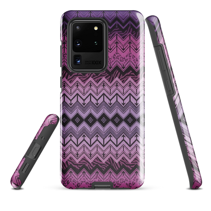 Purple Chevron Zebra & Leopard Print Tough Case for Samsung