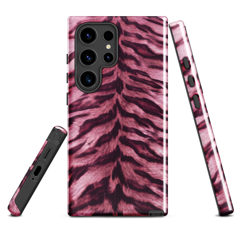 Pink Tiger Print Tough Case for Samsung