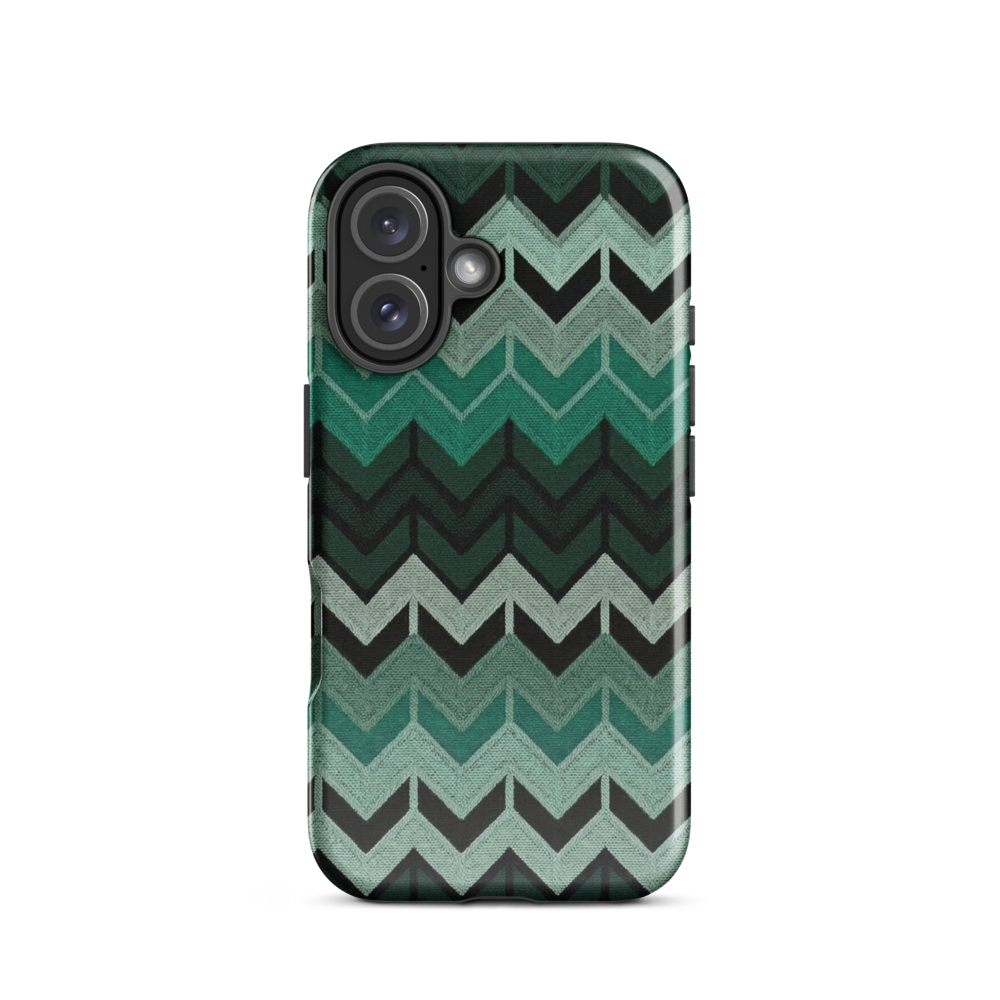 Green Chevron Tough Case for iPhone®