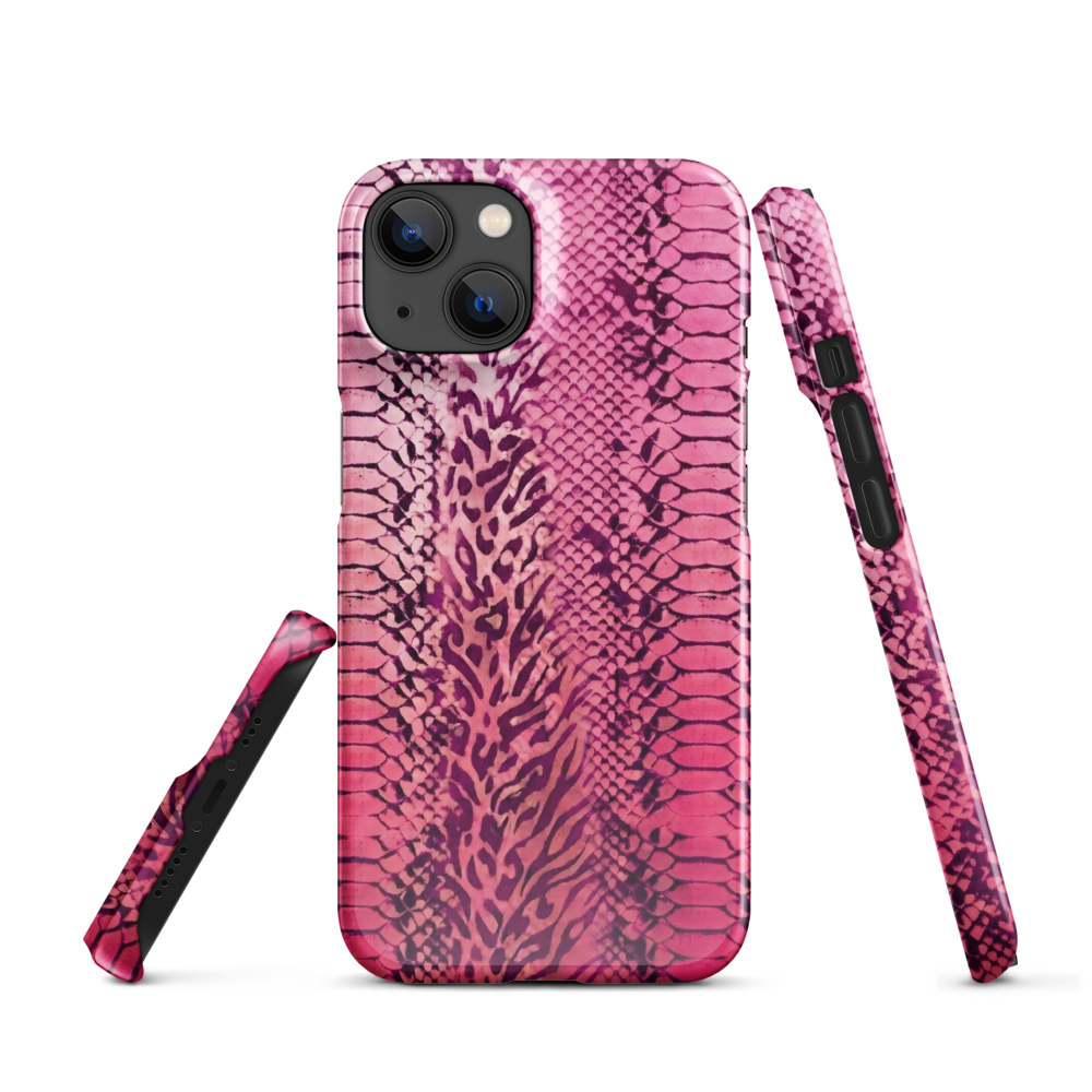 Hot Pink to Light Pink Zebra Print Snap Case for iPhone