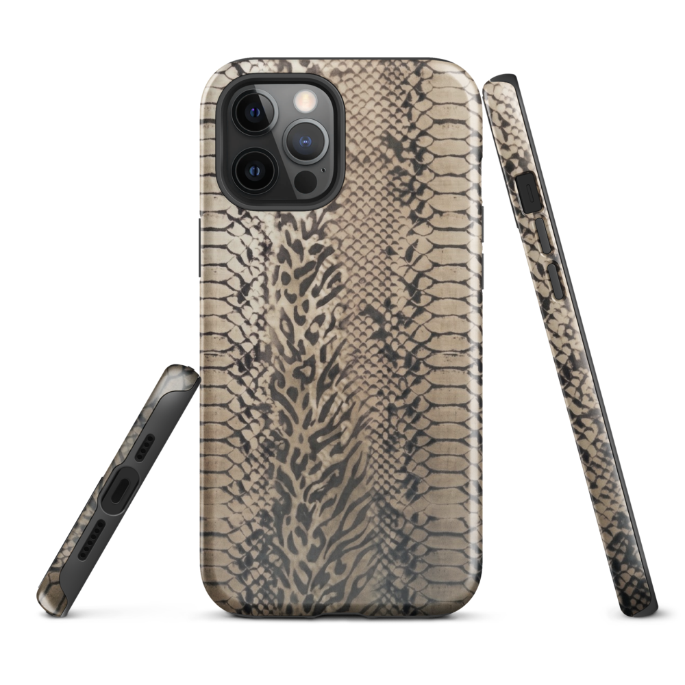 Neutral Snake Skin Tough Case for iPhone®