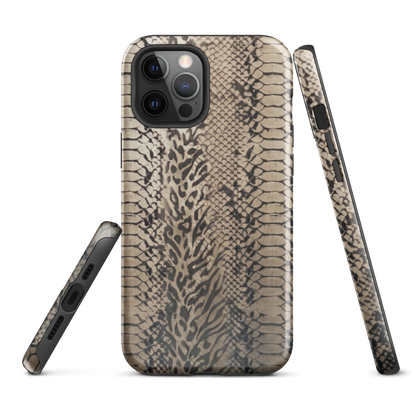 Neutral Snake Skin Tough Case for iPhone®
