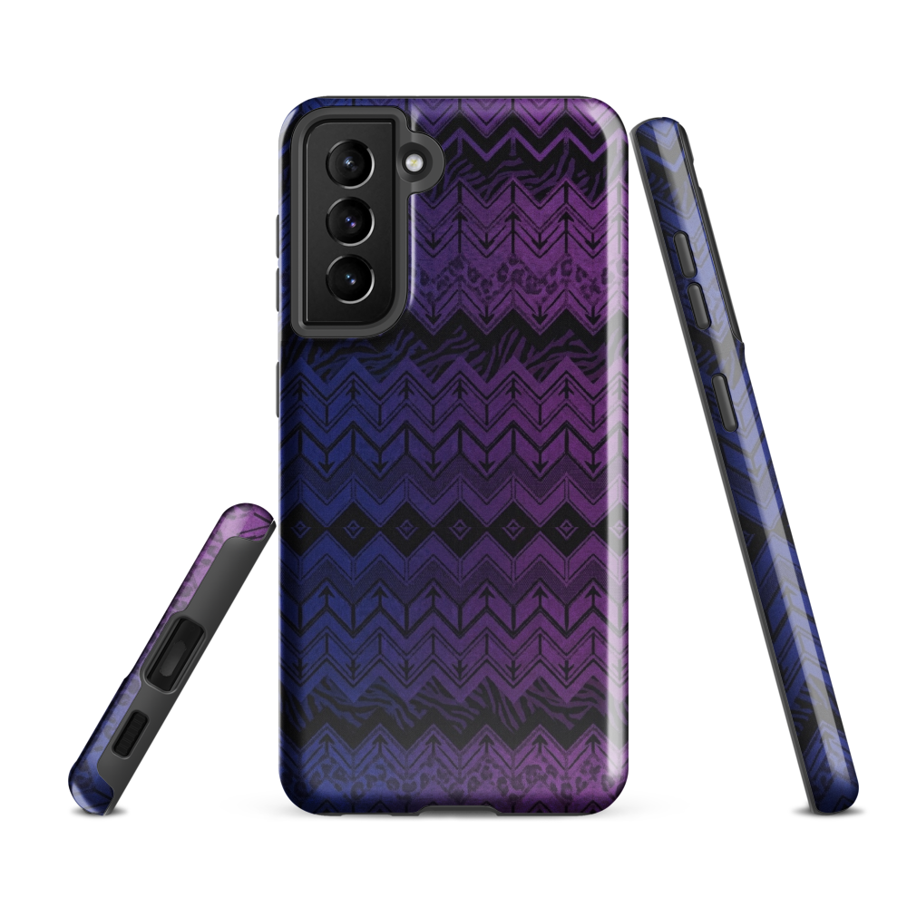 Purple & Blue Chevron Classic Tough Case for Samsung