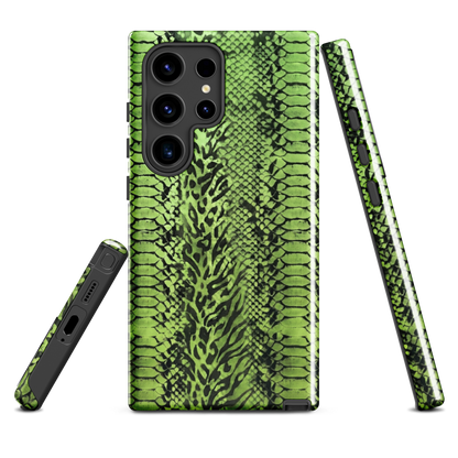 Green Snake Skin & Leopard Print Tough Case for Samsung