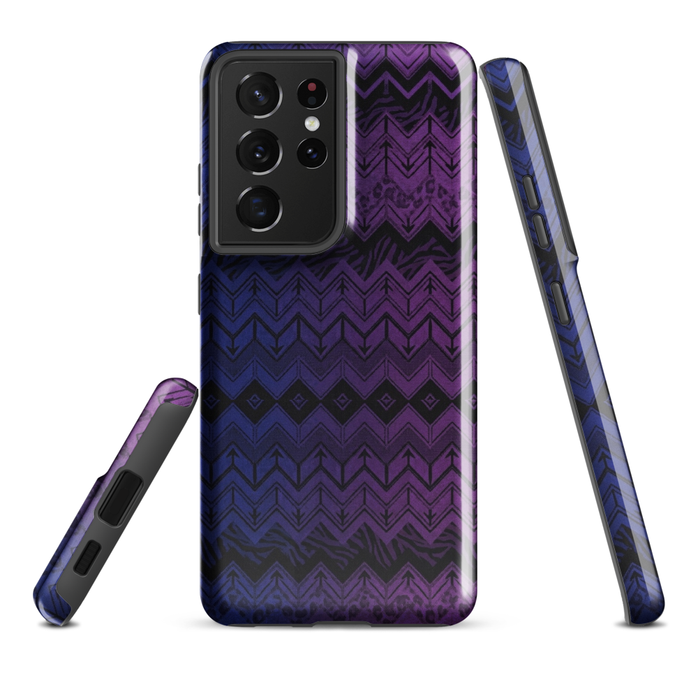 Purple & Blue Chevron Classic Tough Case for Samsung