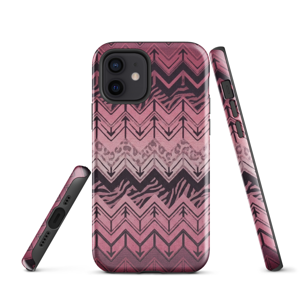Pink Chevron Zebra & Leopard Print Tough Case for iPhone®