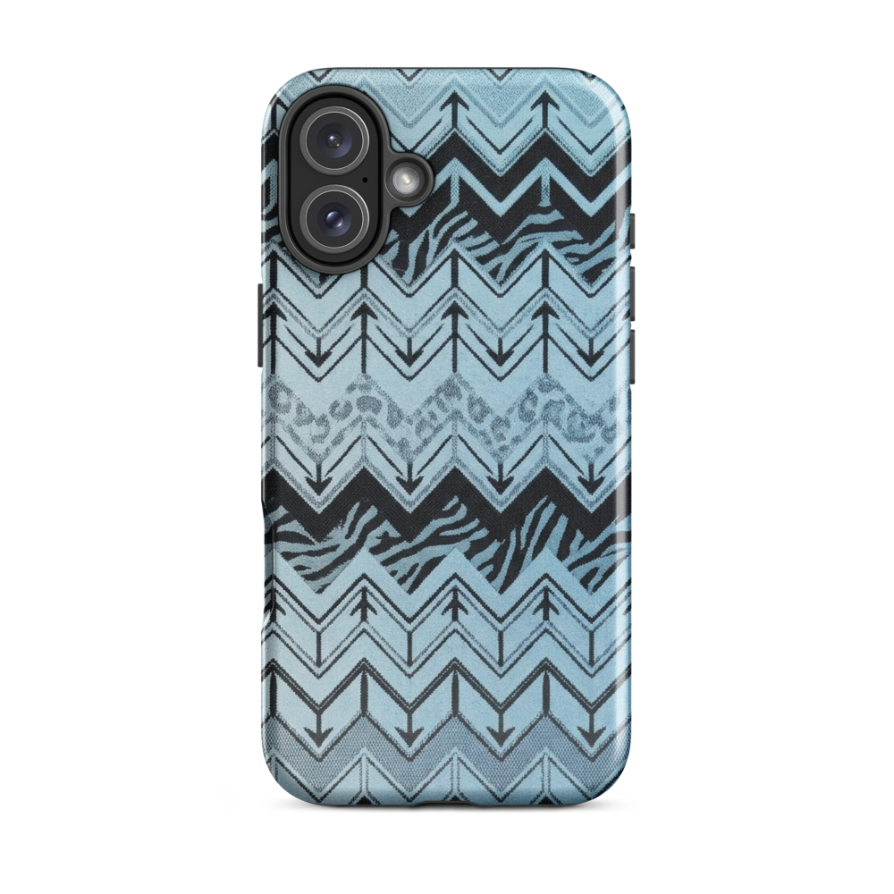 Blue Chevron Zebra & Leopard Print Tough Case for iPhone®