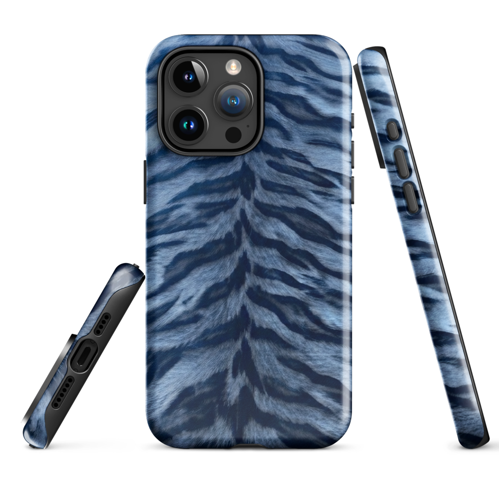 Blue Tiger Print Tough Case for iPhone®