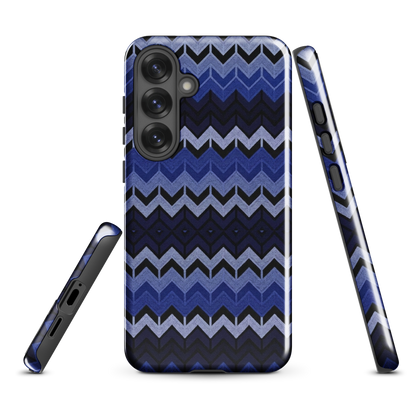 Blue Chevron Pattern Tough Case for Samsung