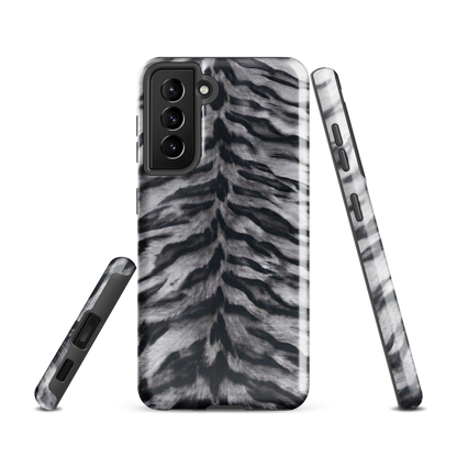 Gray Tiger Print Tough Case for Samsung