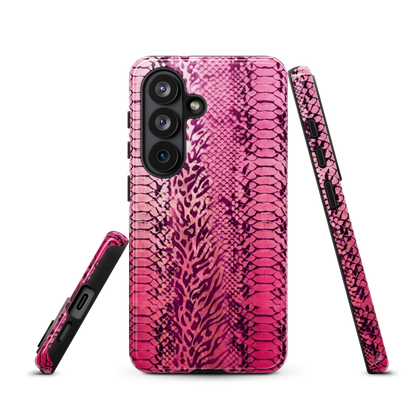 Pink Snake Skin & Leopard Print Tough Case for Samsung