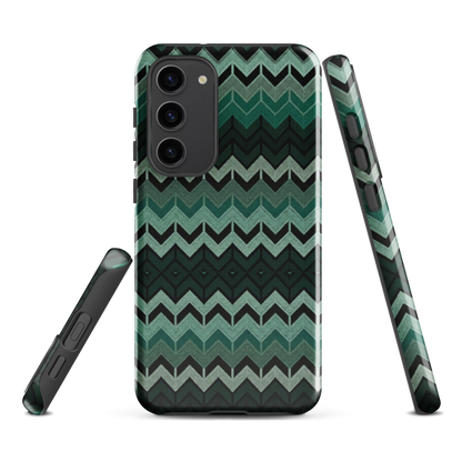 Green Chevron Tough Case for Samsung