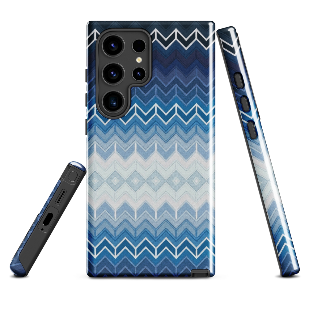 Blue Chevron Tough Case for Samsung