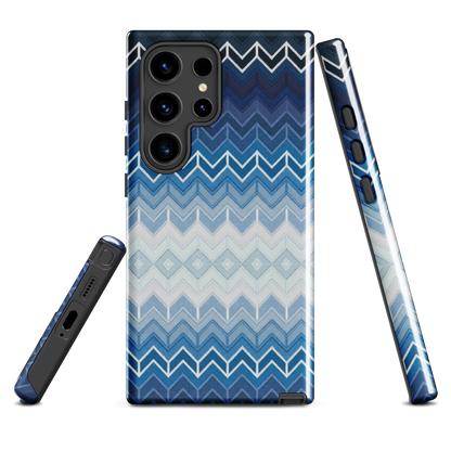 Blue Chevron Tough Case for Samsung