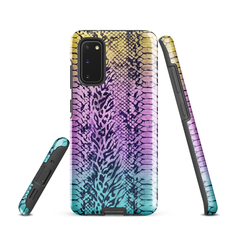 Faded Rainbow Snake Skin Zebra & Leopard Print  Tough Case for Samsung