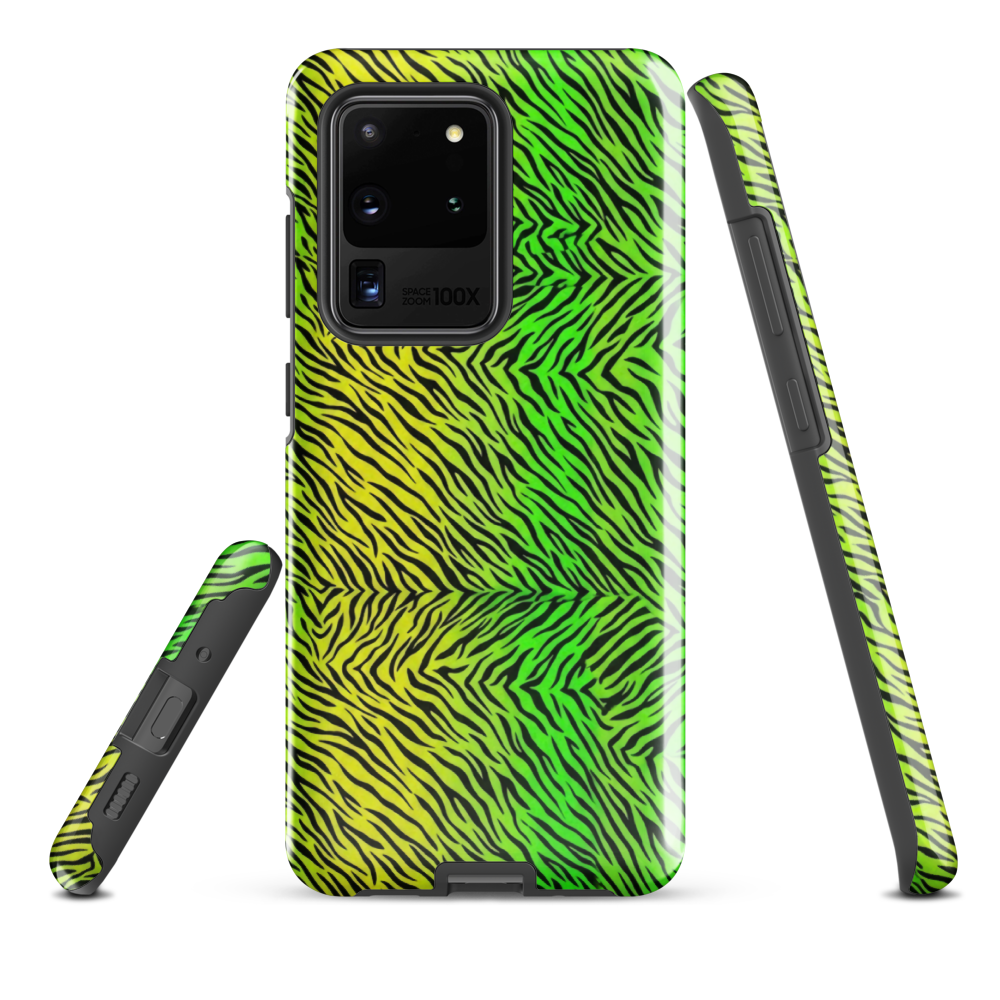 Green & Yellow  Zebra Print Tough Case for Samsung
