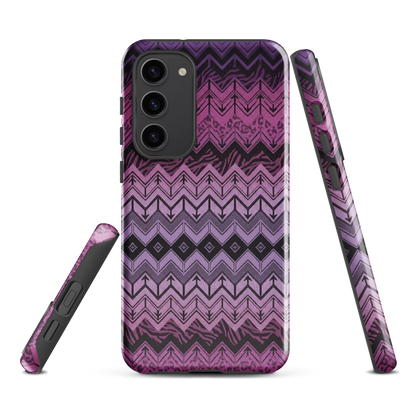 Purple Chevron Zebra & Leopard Print Tough Case for Samsung
