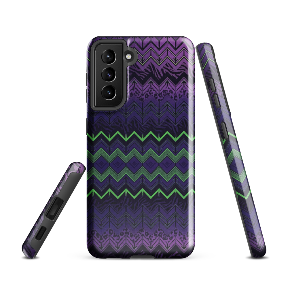 Halloween Chevron Purple & Green Edition Tough Case for Samsung