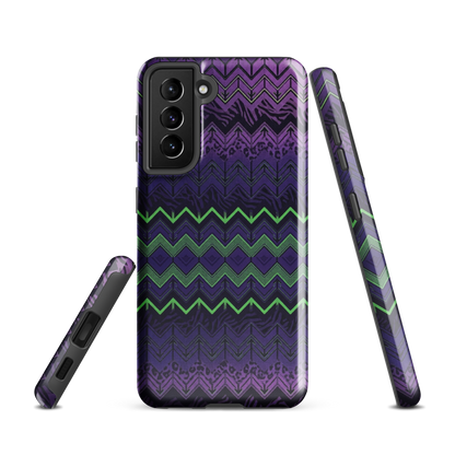 Halloween Chevron Purple & Green Edition Tough Case for Samsung