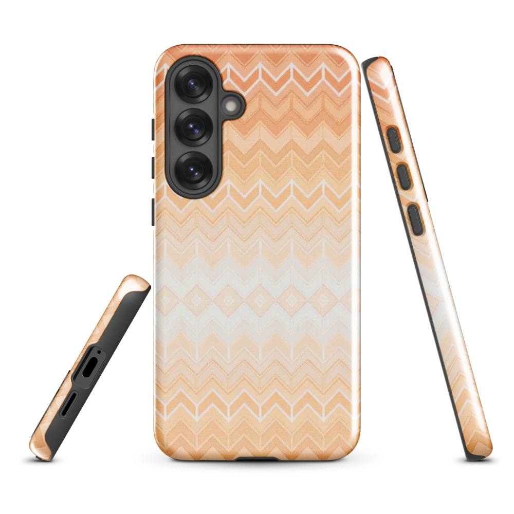 Orange Chevron Tough Case for Samsung