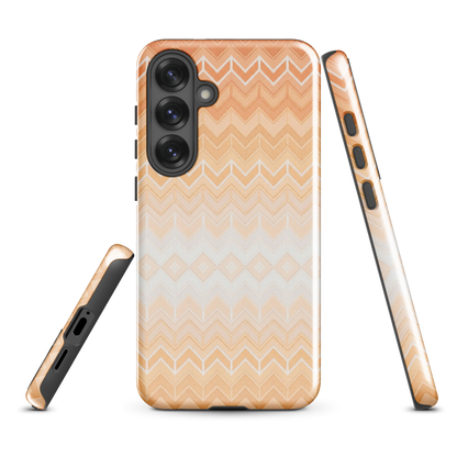Orange Chevron Tough Case for Samsung
