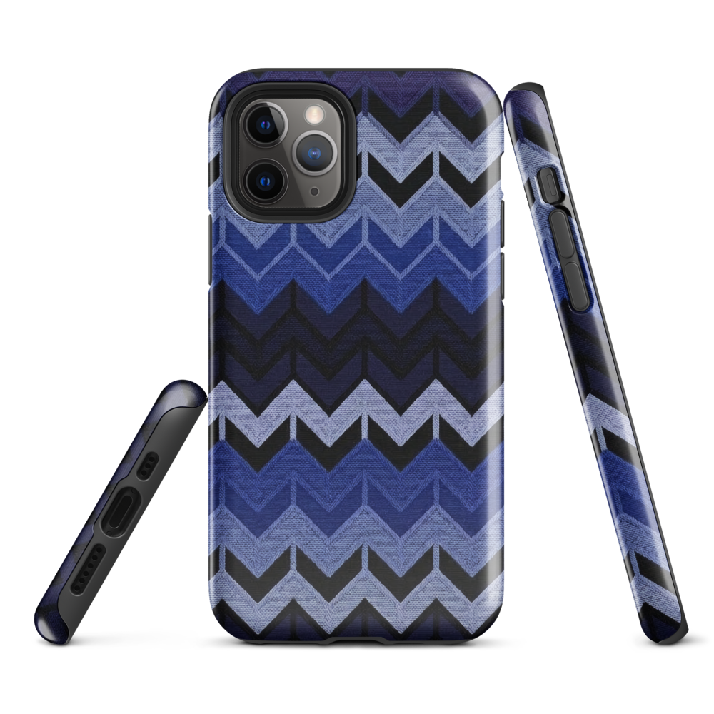 Blue Chevron Tough Case for iPhone®