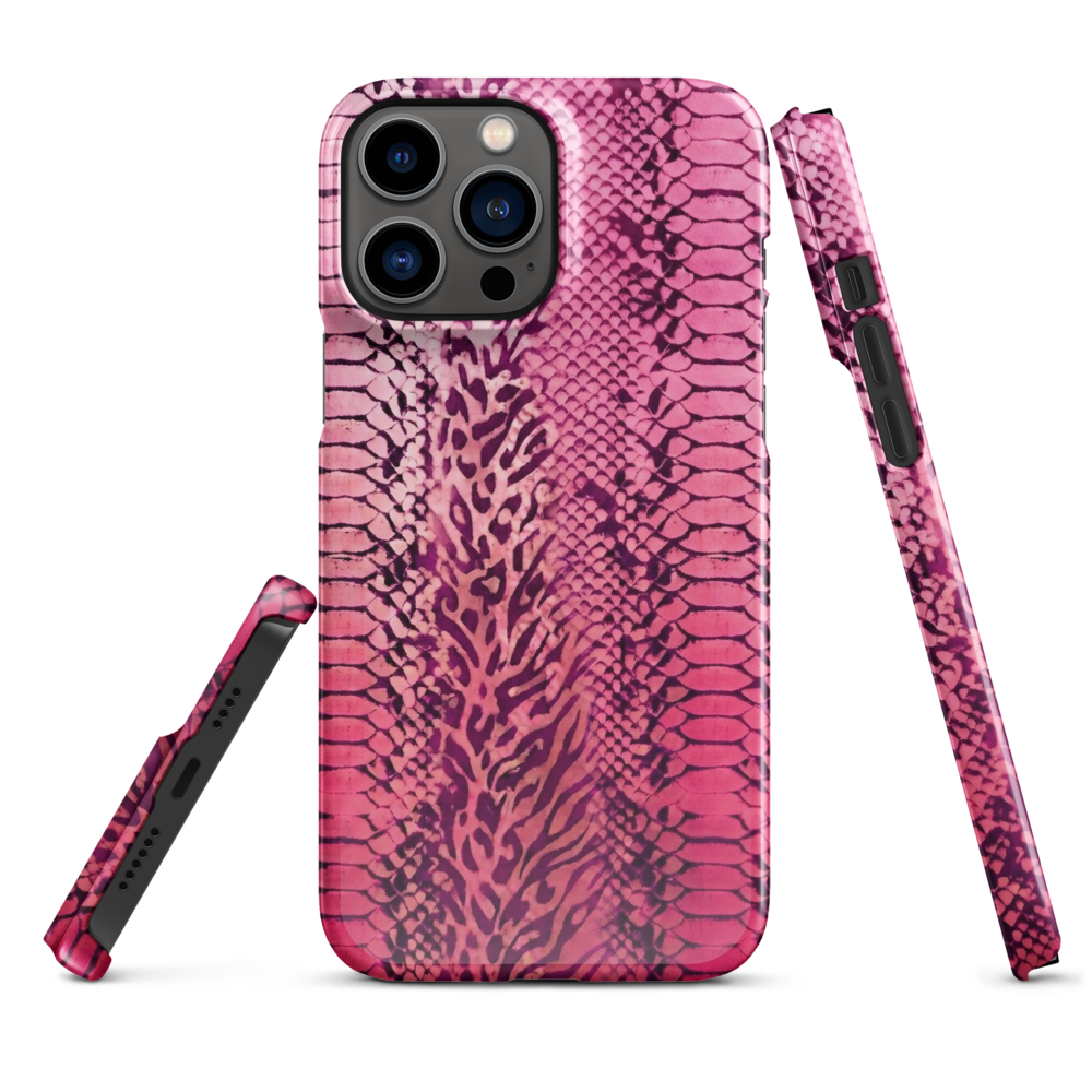 Hot Pink to Light Pink Zebra Print Snap Case for iPhone