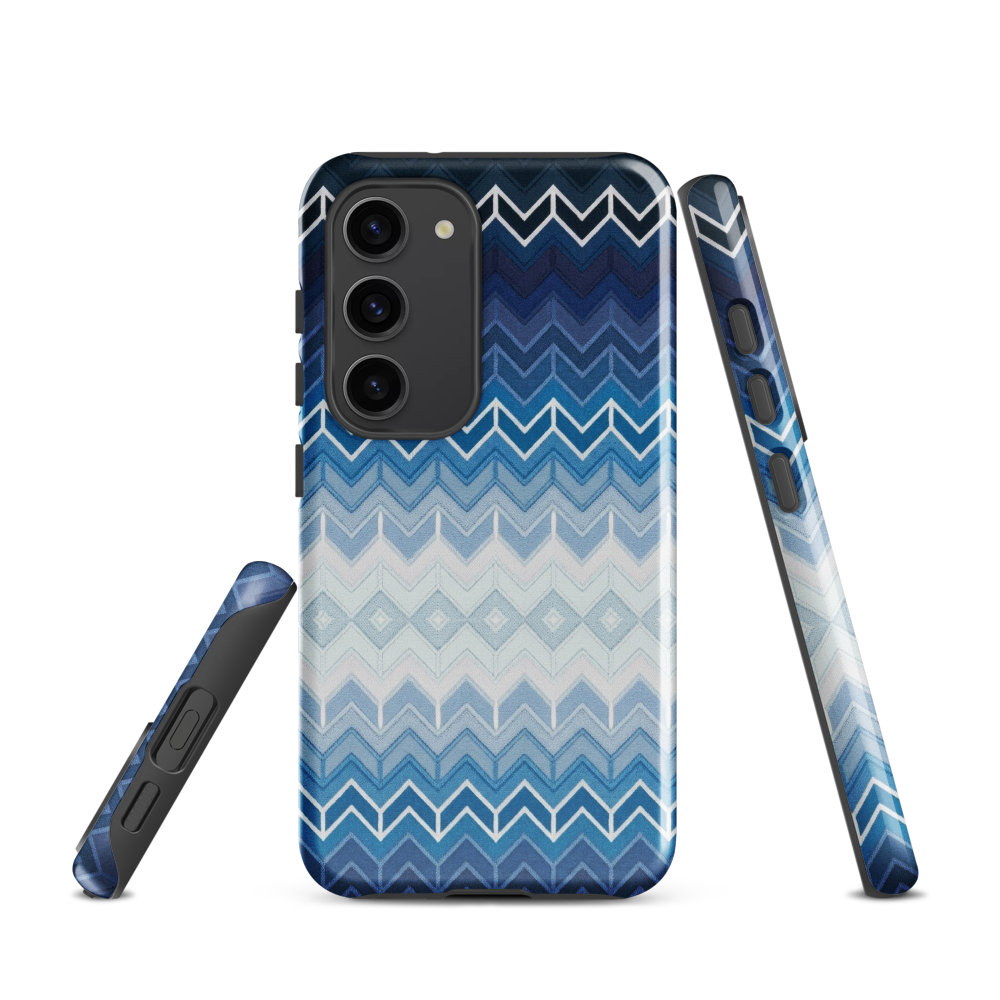 Blue Chevron Tough Case for Samsung