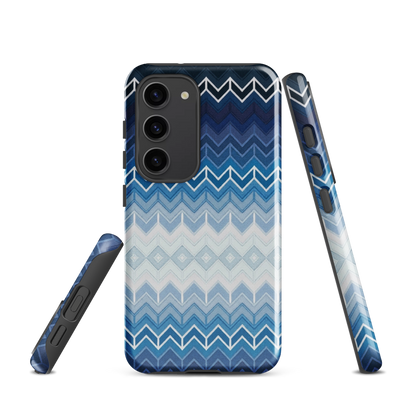 Blue Chevron Tough Case for Samsung