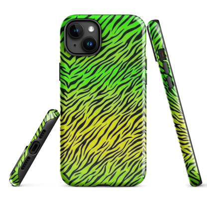 Green & Yellow  Zebra Print Tough Case for iPhone®