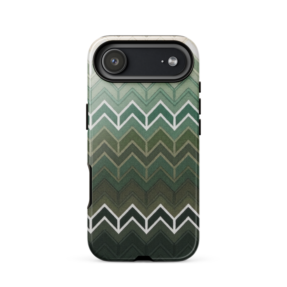 Green Chevron Tough Case for iPhone®