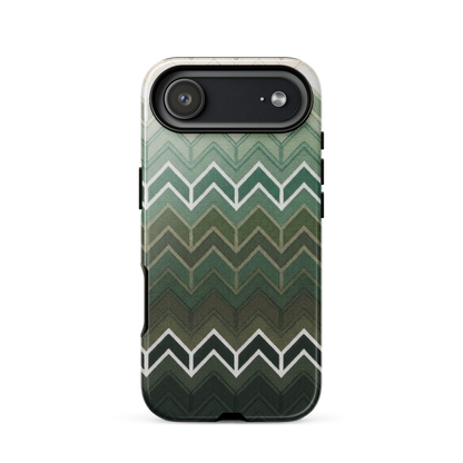 Green Chevron Tough Case for iPhone®