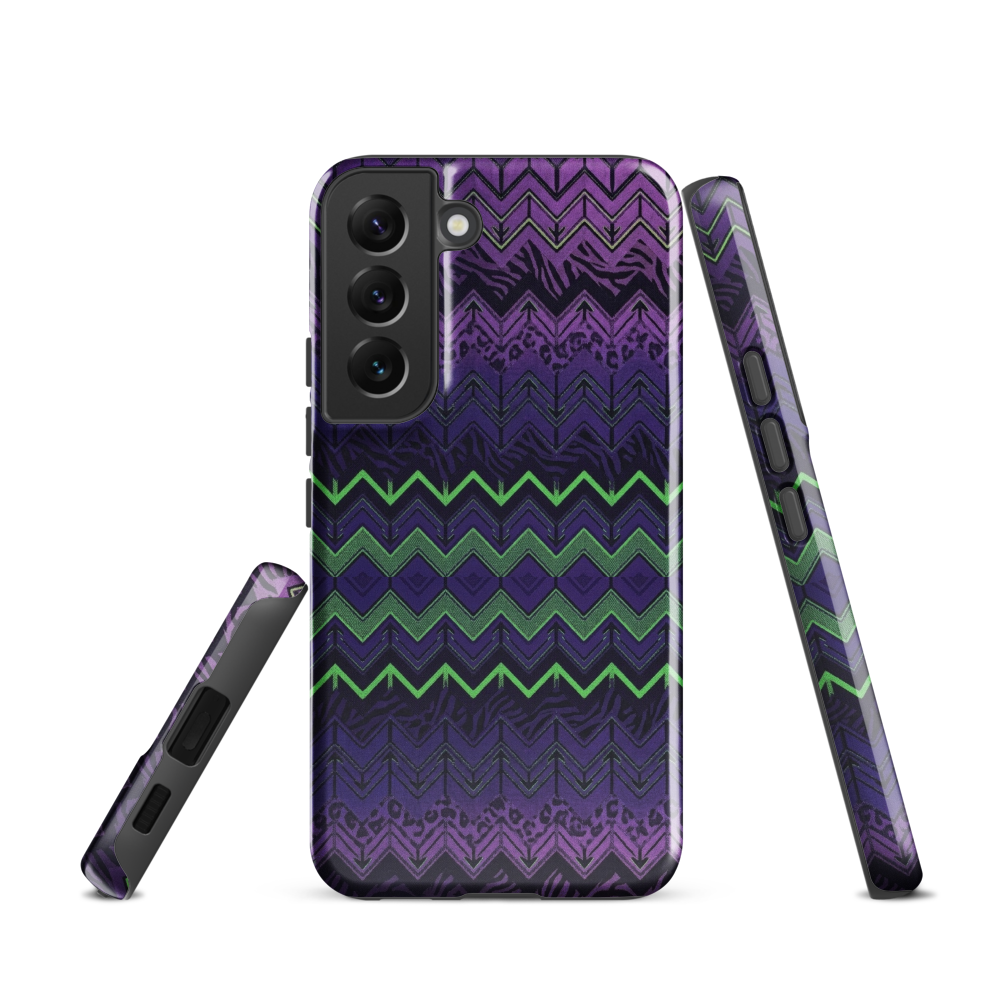 Halloween Chevron Purple & Green Edition Tough Case for Samsung