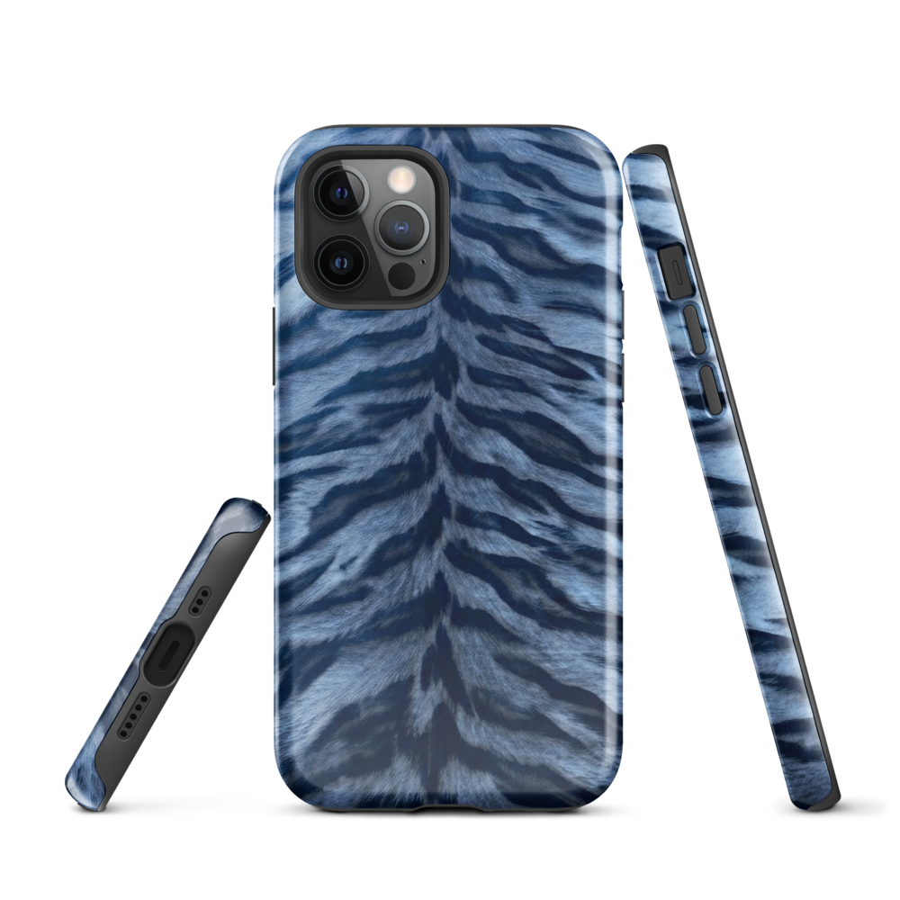 Blue Tiger Print Tough Case for iPhone®