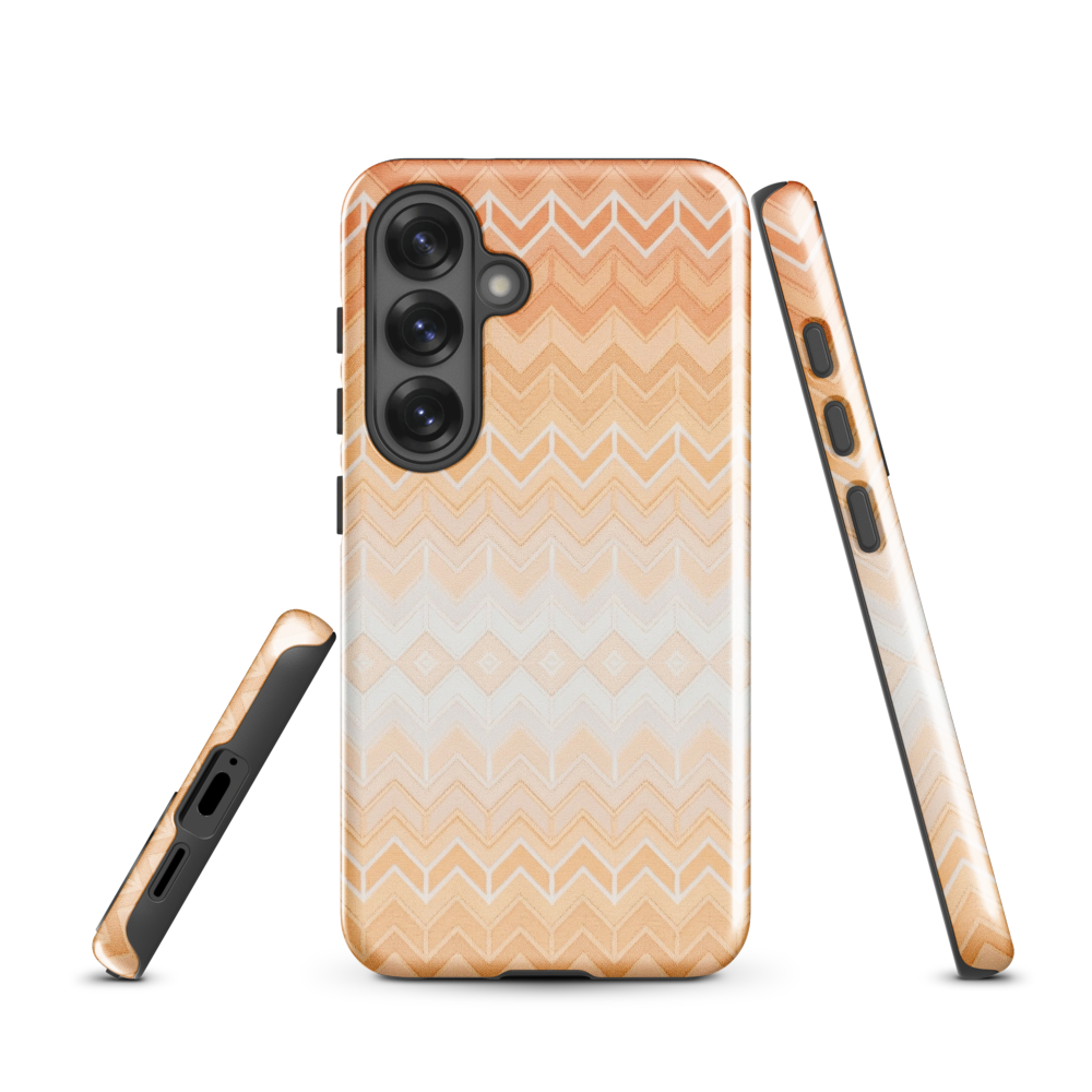 Orange Chevron Tough Case for Samsung