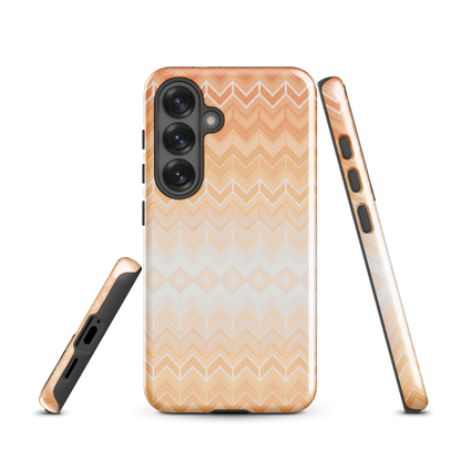 Orange Chevron Tough Case for Samsung