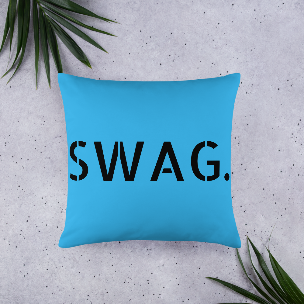 Black & Blue Swag Era Basic Pillow