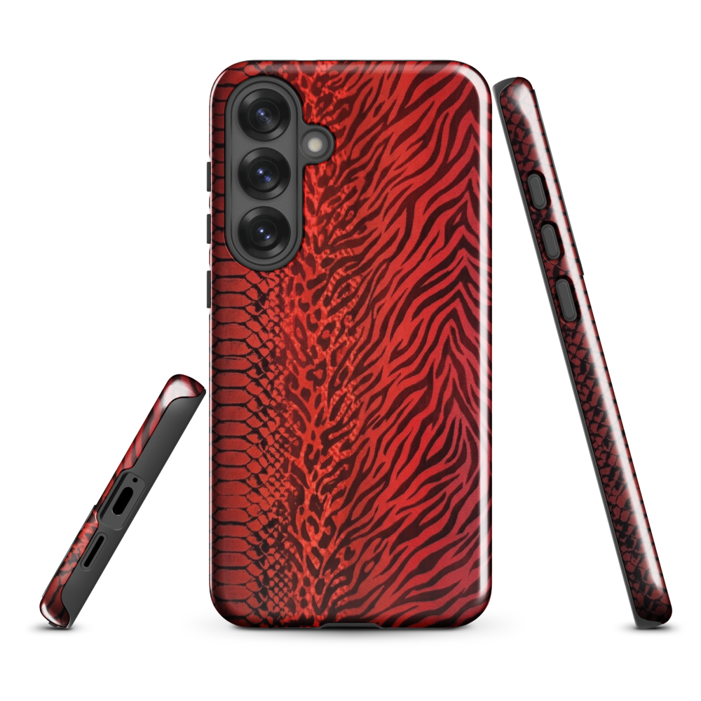 Red Zebra Snake & Leopard Print Tough Case for Samsung