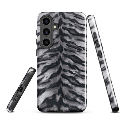 Gray Tiger Print Tough Case for Samsung