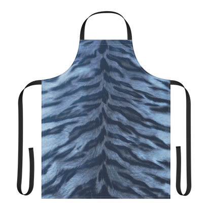 Blue Tiger Print Strap Apron