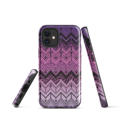 Purple Chevron Zebra & Leopard Print Tough Case for iPhone®
